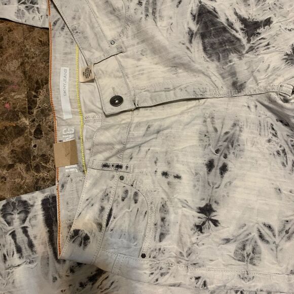 DKNY JEANS Charcoal- Ecru Tie-Dye Jeggings - Size 16W - Picture 7 of 8